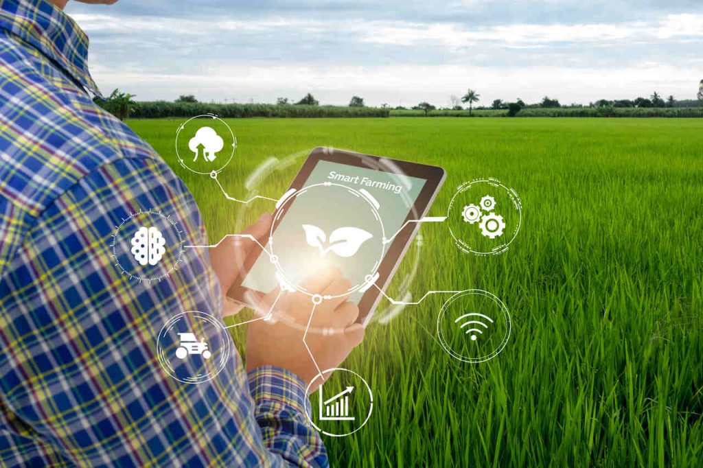 Consultoria agronômica aliada à tecnologia digital no agronegócio com uso de tablet e sistema de smart farming na lavoura